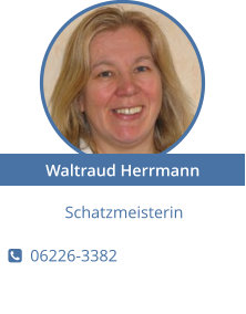 Schatzmeisterin    06226-3382  Waltraud Herrmann